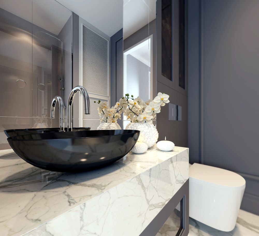 vanity with a sink